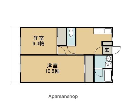 メゾンドF(2K/3階)の間取り写真