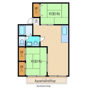 サンハイム石山(2LDK/2階)の間取り写真
