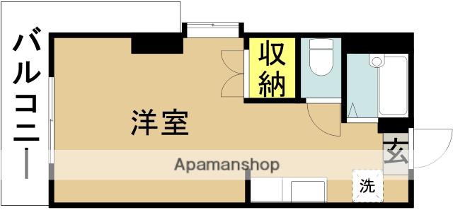 ビックバーンズマンションサンコート神宮東(ワンルーム/8階)の間取り写真