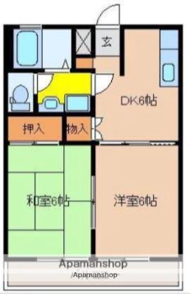 コーポTAKASU(2DK/1階)の間取り写真