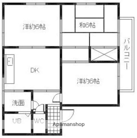 メイゾン・フォア(3DK/2階)の間取り写真