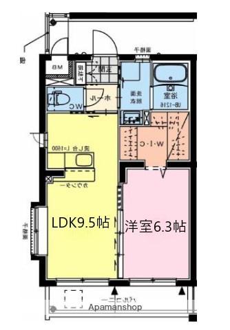 BELLO DONI(1LDK/1階)の間取り写真