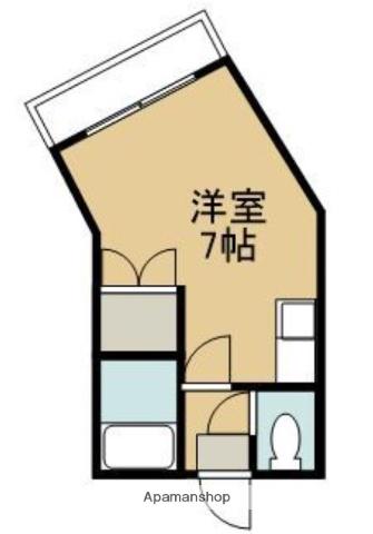 プレステージⅡ(ワンルーム/1階)の間取り写真