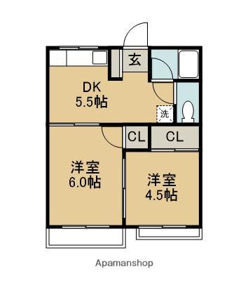 ファーストライフ Ⅱ(2K/1階)の間取り写真