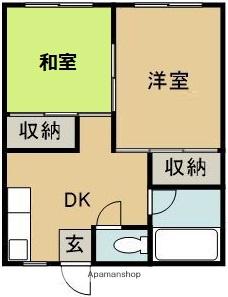 ノムラビル(2DK/4階)の間取り写真