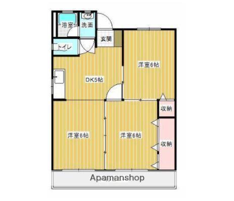 藤コーポ(3K/3階)の間取り写真