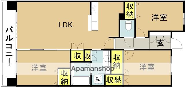 ザ・レジデンス大淀河畔(3LDK/14階)の間取り写真