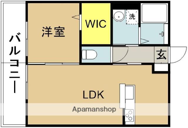 エリタージュ エモーション(1LDK/1階)の間取り写真