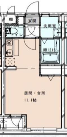 RUHE文化公園前通(ワンルーム/2階)の間取り写真