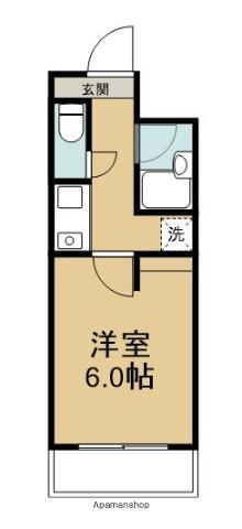 ライヴリー加納(1K/2階)の間取り写真