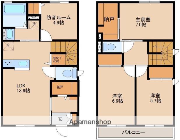 FRIEDEN(4LDK/1階)の間取り写真