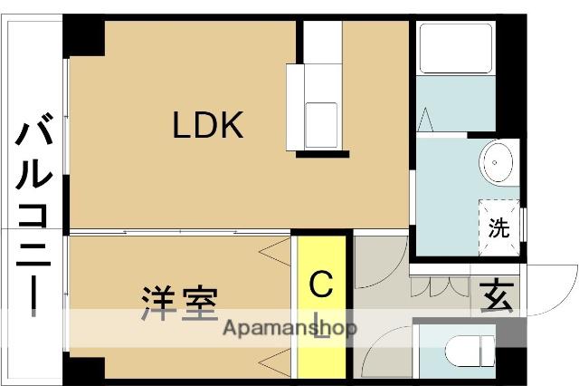 テンダーマンションⅢ(1LDK/3階)の間取り写真