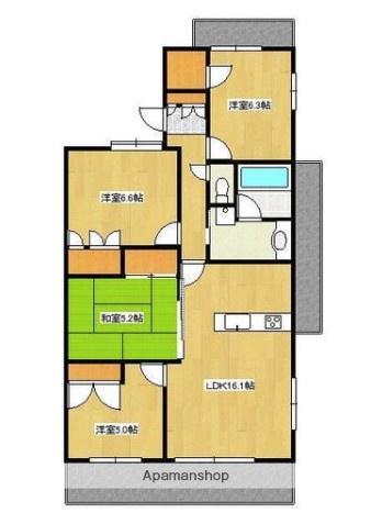 コアマンションリバーサイド橘公園通(4LDK/7階)の間取り写真