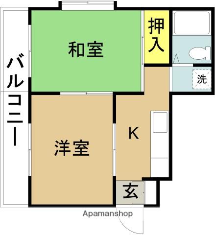 川村ビル(2K/3階)の間取り写真