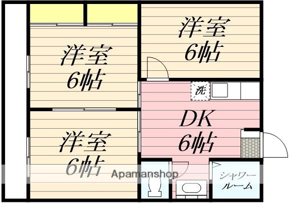 サンハイツ(2DK/2階)の間取り写真