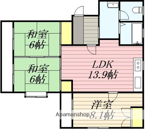 アメニティマンション(3LDK/1階)の間取り写真