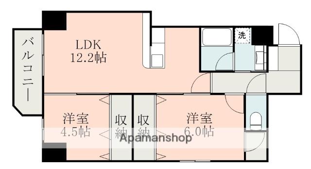プラウド加治屋21(2LDK/2階)の間取り写真