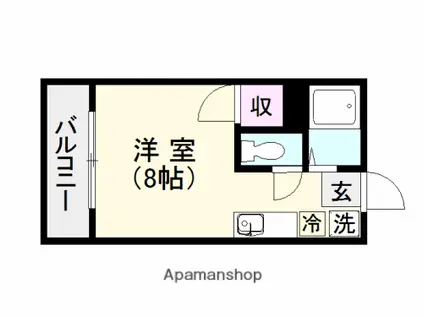 OAK VILLA KAGOSHIMA 5TH(ワンルーム/2階)の間取り写真