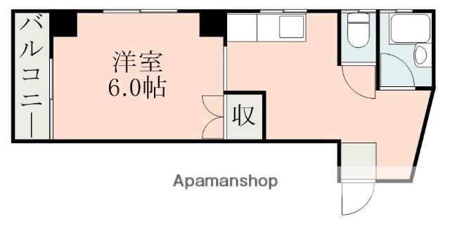 下荒田Nビル(1K/2階)の間取り写真