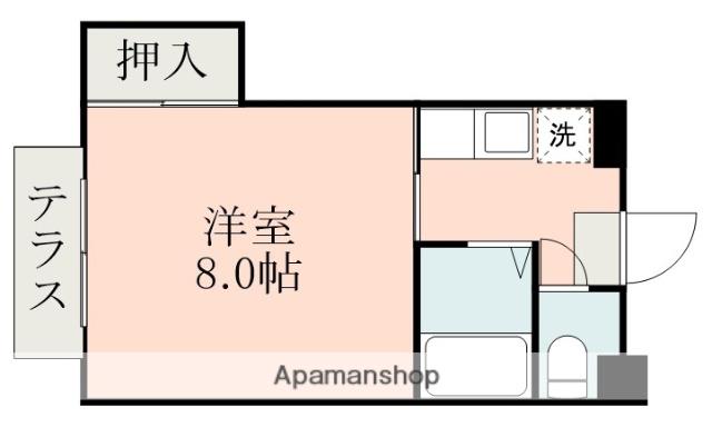 居川ビル(1K/1階)の間取り写真
