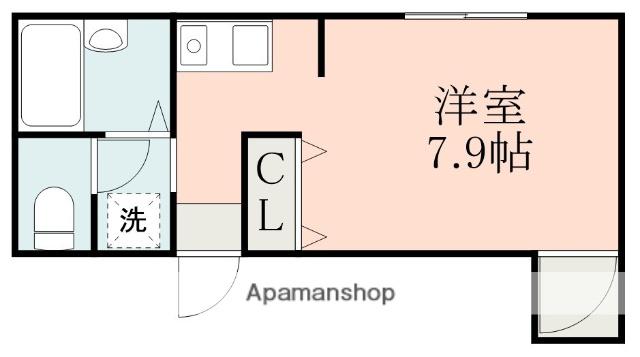 カレッジヒルコート(ワンルーム/1階)の間取り写真