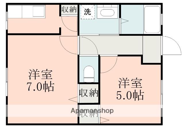 キャトル・セゾン(2K/3階)の間取り写真