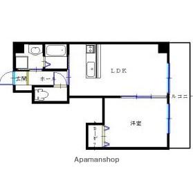 カーサ・フェリース池之上(1LDK/5階)の間取り写真