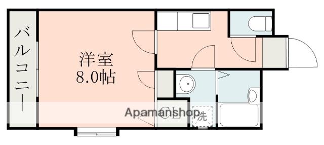 グリフィンドール(1K/1階)の間取り写真