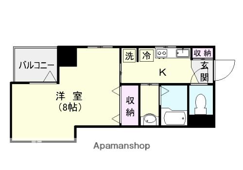 プランドール8(1K/5階)の間取り写真