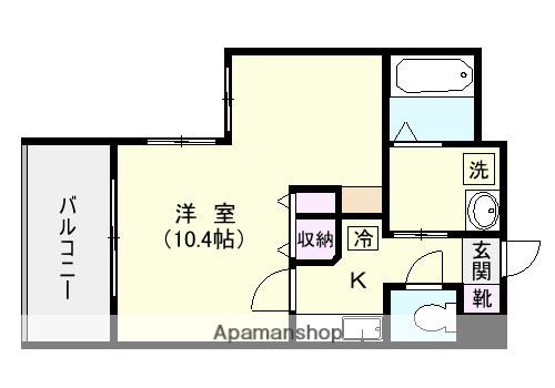エルソレイユ高麗Ⅱ(1K/5階)の間取り写真