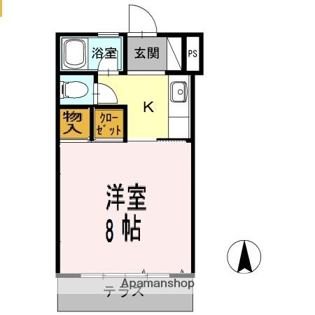 永田ハイツ(1K/3階)の間取り写真