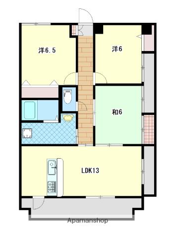 レクエルド・アイ(3LDK/2階)の間取り写真