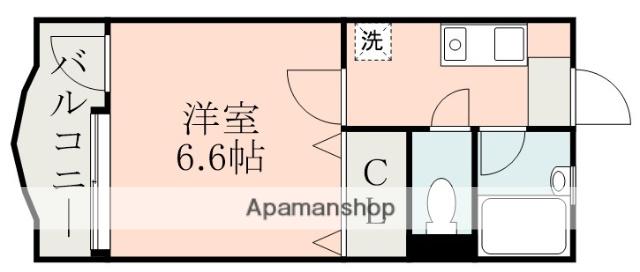 GLORIETTE(1K/3階)の間取り写真