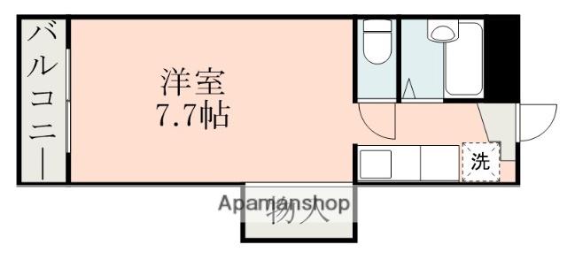セレスティ南鹿児島(1K/4階)の間取り写真