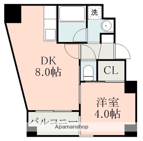 パースアベニューⅡ(1DK/5階)の間取り写真