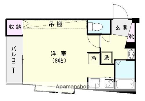 KOU TAI SHIN BUIL(ワンルーム/2階)の間取り写真