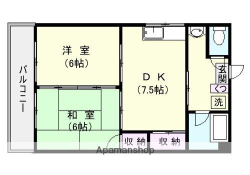 SKコーポ原良(2DK/2階)の間取り写真
