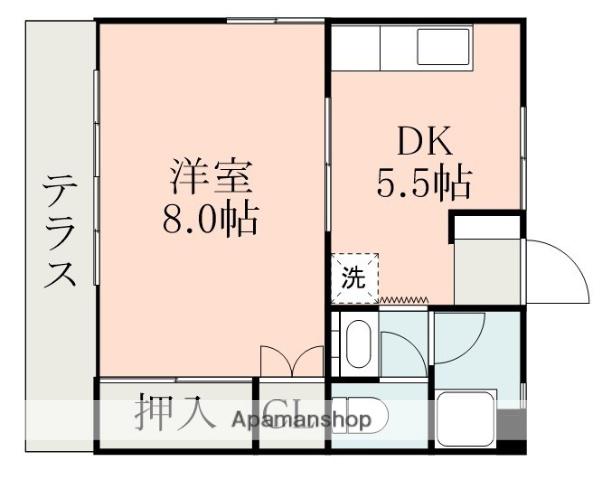 シングルハイム中村(1DK/1階)の間取り写真