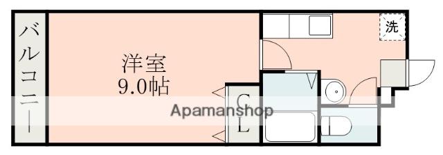 セラセーヌ(1K/3階)の間取り写真