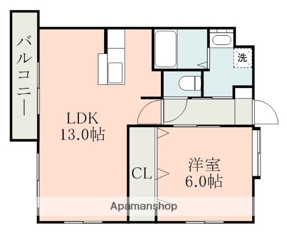 サン&ベル(1LDK/3階)の間取り写真