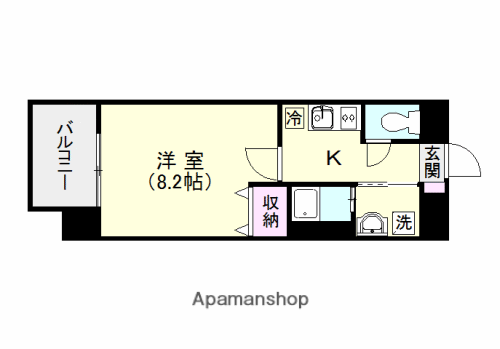 メゾン・ド・ボヌール(1K/7階)の間取り写真
