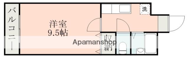 シンフォニー(1K/1階)の間取り写真