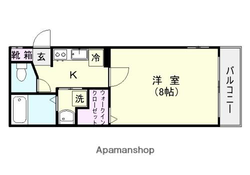 プレステージ桜川(1K/3階)の間取り写真