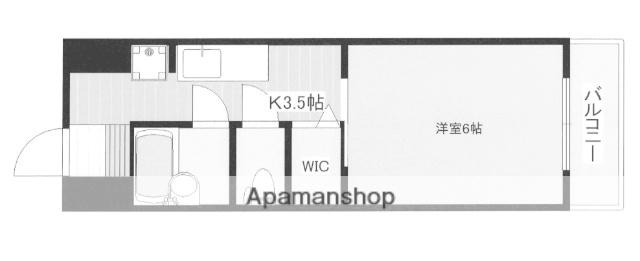 藤川ビル(1K/3階)の間取り写真