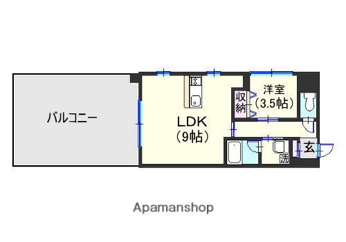 ボナンザ西千石(1LDK/3階)の間取り写真
