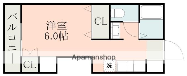 城西ロイヤルハイム(1K/2階)の間取り写真