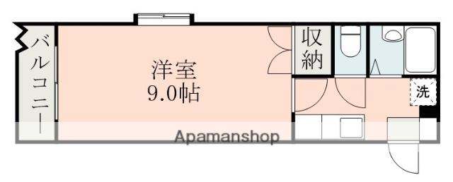 パラッツオS(1K/1階)の間取り写真