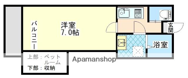 エクレール二軒茶屋(1K/5階)の間取り写真
