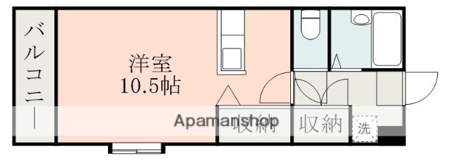 リヴェール荒田(ワンルーム/1階)の間取り写真