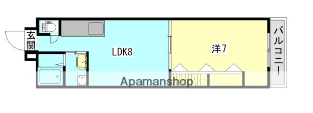 TRESORⅢ(1LDK/2階)の間取り写真